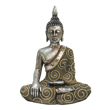 BUDDHA DE RESINA 19,5CM X 11,5CM X 28CM