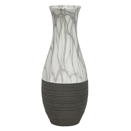 VASO DE CERAMICA MARMORIZADA 14,3CM X 14,3CM X 35,5CM