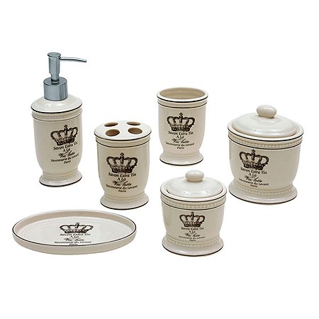 KIT DE BANHEIRO DE PORCELANA  6 PCS
