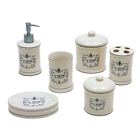 KIT DE BANHEIRO DE PORCELANA  6 PCS