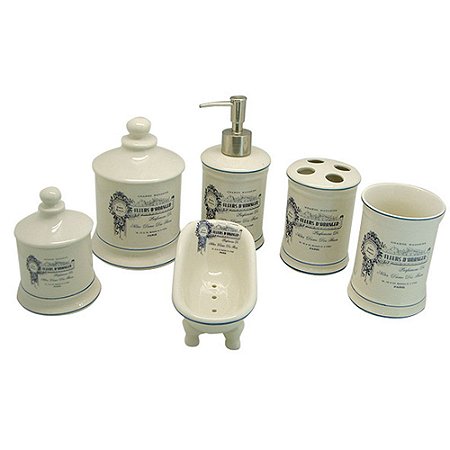 KIT DE BANHEIRO DE PORCELANA  6 PCS
