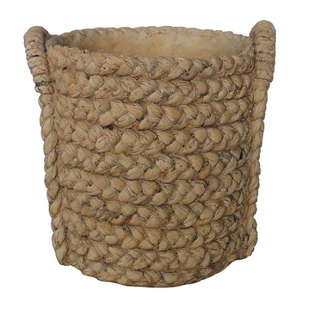 CACHEPOT COM DESENHOS DE CORDA DE CIMENTO