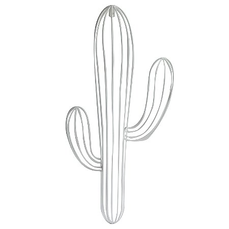 ENFEITE DE PAREDE DE METAL  CACTO 70CM X 32,5CM X 5,5CM