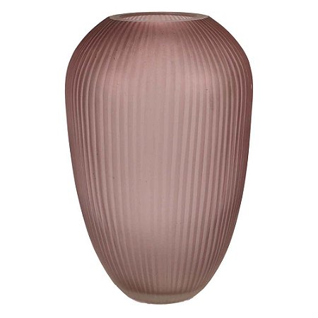 VASO DE VIDRO COM TEXTURA ROSE
