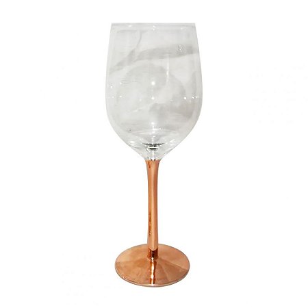 CONJ. DE TACAS EM VIDRO COBRE  6 PCS 8,5CM X 8,5CM X 23CM