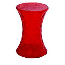 BANQUETA SEAT GARDEN DE ACRILICO VERMELHO 31CM X 31CM X 46,5