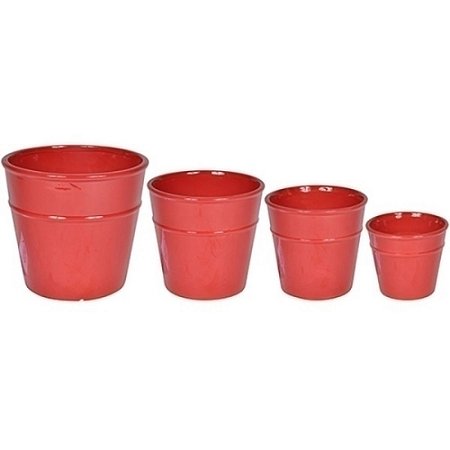 CJ DE CACHEPOTS DE CERAMICA - 4 PCS