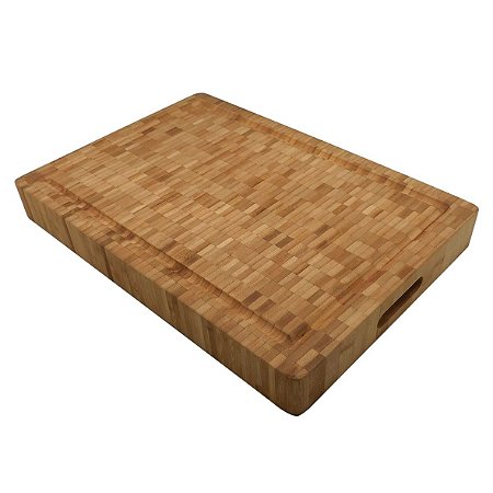 TABUA DE MADEIRA DE BAMBU 43CM X 30CM X 5CM