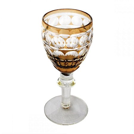 CJ TACAS DE LICOR DE VIDRO AMBAR  6 PCS 5,8CM X 5,8CM X 13,