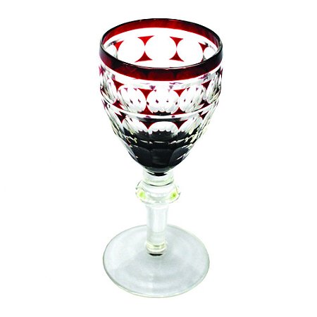 CJ TACAS DE LICOR DE VIDRO VERMELHO  6 PCS 5,8CM X 5,8CM X