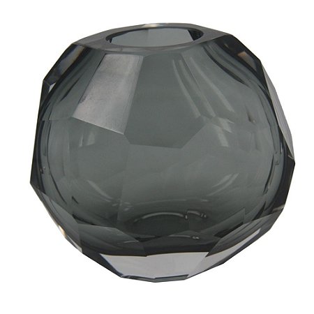 VASO DE VIDRO FUME 12,5CM X 8CM X 12CM