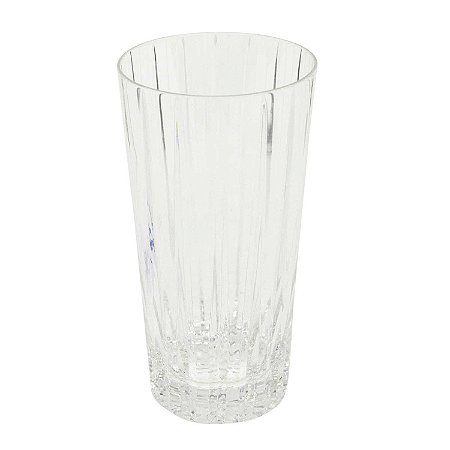 JOGO DE 6 COPOS DE CRISTAL FORMATO CONE ALTO COM ALTO RELEVO