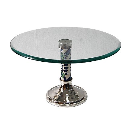 PRATO PARA BOLO COM HASTE EM CERAMICA
