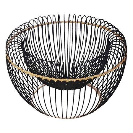 FRUTEIRA DE METAL COM DETALHES EM FIBRA SINTETICA