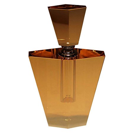 P DECORATIVA EM FORMATO DE PERFUME DE CRISTAL AMBAR
