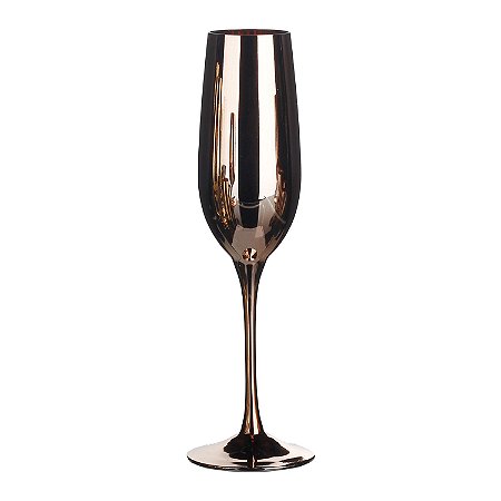 CJ TACASS DE CHAMPAGNE DE VIDRO COBRE  6 PCS 7,9CM X 26CM