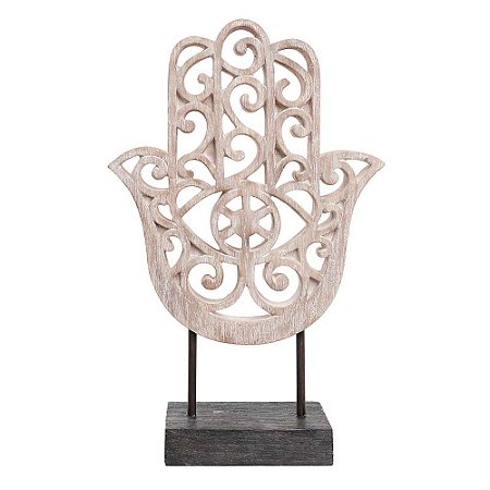 P DECORATIVO DE RESINA MAO DE FATIMA
