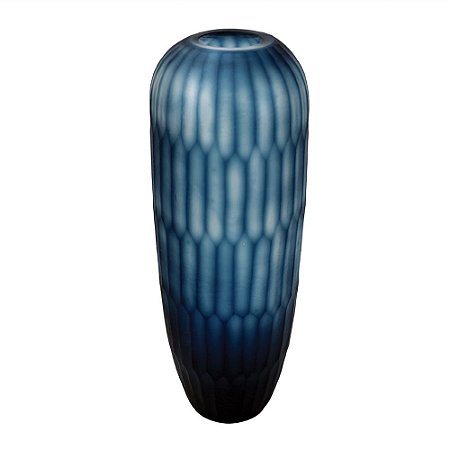 VASO EM VIDRO AZUL D15CM X 40,5CM