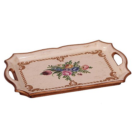 BANDEJA DE MADEIRA 50CM X 32,5CM X 3,5CM