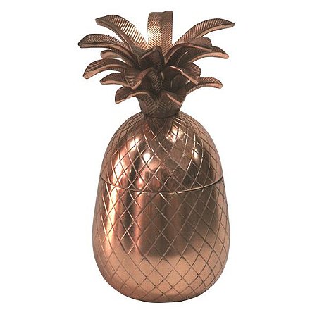 PECA DECORATIVA - ABACAXI EM  COBRE 14CM X 30CM