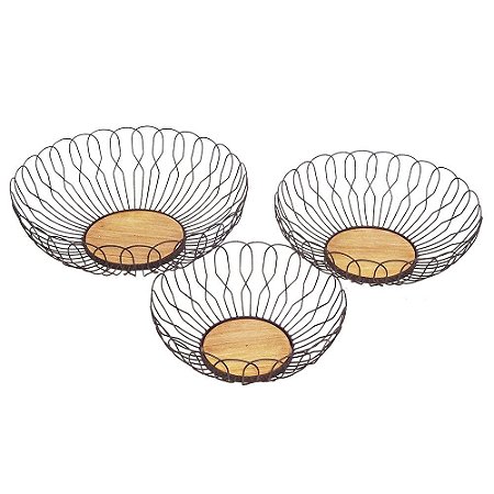 CONJ DE FRUTEIRAS E MADEIRA G42,2 X 42,2 X 12,4CM  M34,3 X 3