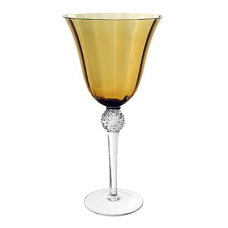 CJ DE TACAS DE VINHO DE VIDRO AMBAR  6PCS 10,5CM X 22,5CM