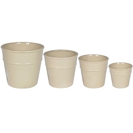 CJ DE CACHEPOTS DE CERAMICA - 4 PCS
