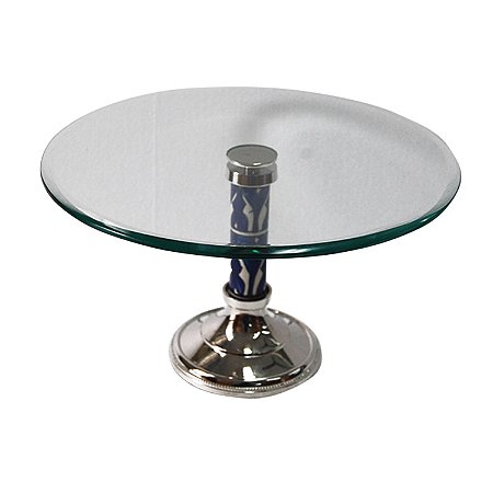 PRATO PARA BOLO COM HASTE EM CERAMICA