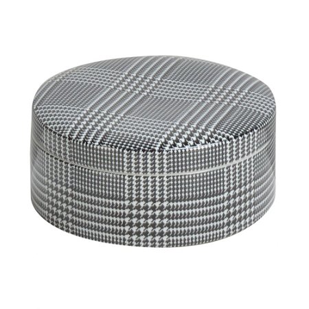 CAIXA DE PORCELANA XADREZ DE PRETO E BRANCO