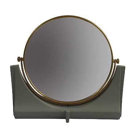ESPELHO DE RESINA E METAL DOURADO 25CM X 7CM X 24CM