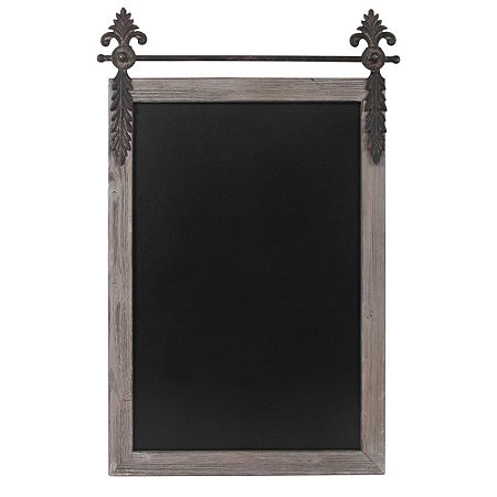 QUADRO NEGRO DECORATIVO COM MOLDURA DE MADEIRA 51CM X 78CM X