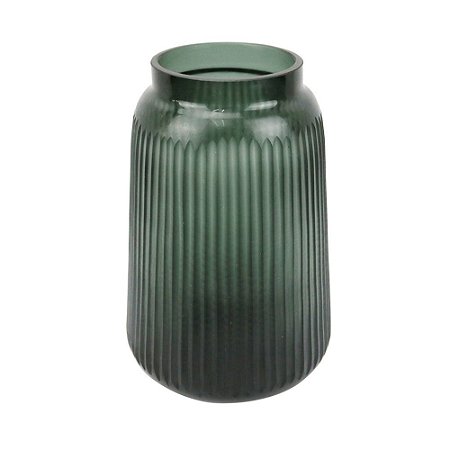 VASO EM VIDRO VERDE D20CM X 29CM