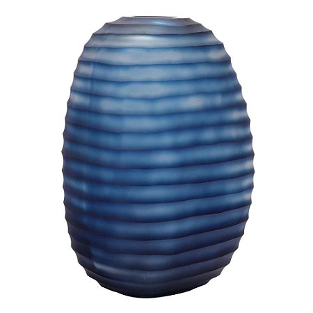 VASO DE VIDRO AZUL