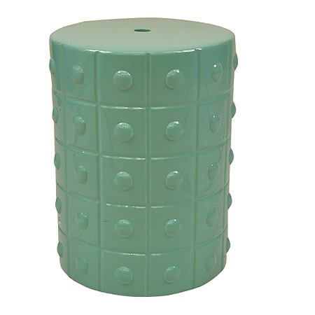 BANQUETA  SEAT GARDEN DE CERAMICA  - AZUL CLARO  - 33X33X44
