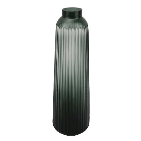 VASO EM VIDRO VERDE D13CM X 40,5CM