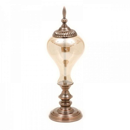 PECA DECORATIVA DE METAL E VIDRO