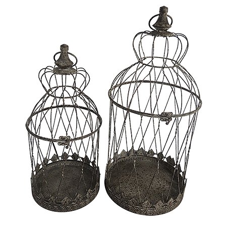 CJ DE GAIOLA DE FERRO  -2 PCS  - G  25X25X60 CM  P 21X21X45