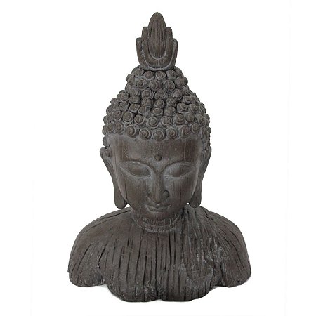 CABECA DE BUDDHA DE RESINA 41CM X 21CM X 58CM