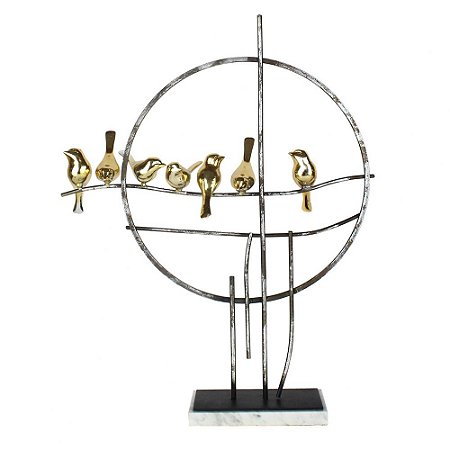 PECA DECORATIVA DE RESINA E METAL