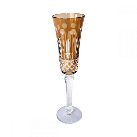 CJ TACASS DE CHAMPAGNE DE VIDRO AMBAR  6 PCS 6CM X 6CM X 24C