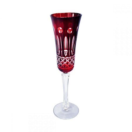 CJ TACASS DE CHAMPAGNE DE VIDRO VERMELHO  6 PCS 6CM X 6CM X
