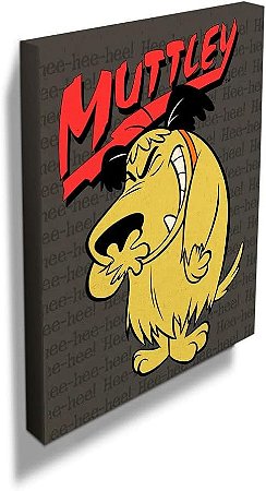 QUADRO TELA HB WACKY RACE MUTTLEY FD CINZA 40 X 50 X 1,8 CM