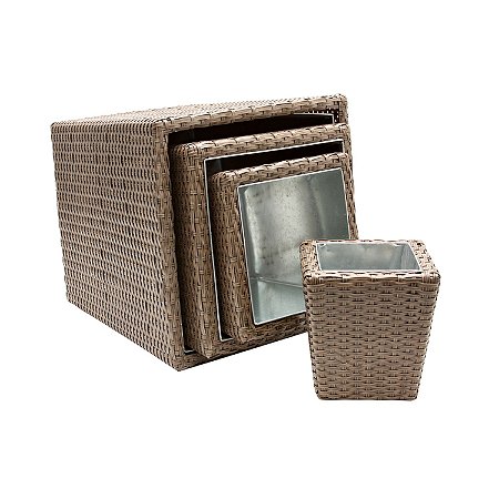 CONJUNTO DE VASOS DE FIBRA SINTETICA 4 PCS