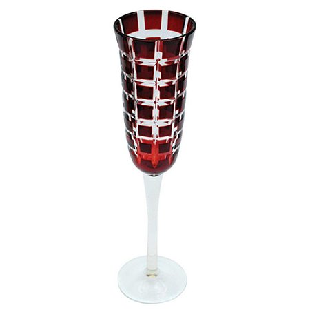 JOGO DE TACAS PARA CHAMPAGNE - VERMELHO - 6 PCS