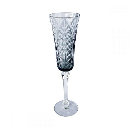 CJ TACASS DE CHAMPAGNE DE VIDRO FUME  6 PCS 6CM X 6CM X 24CM