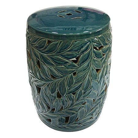 SEAT GARDEN EM CERAMICA VERDE 34CM X 34CM X 47CM