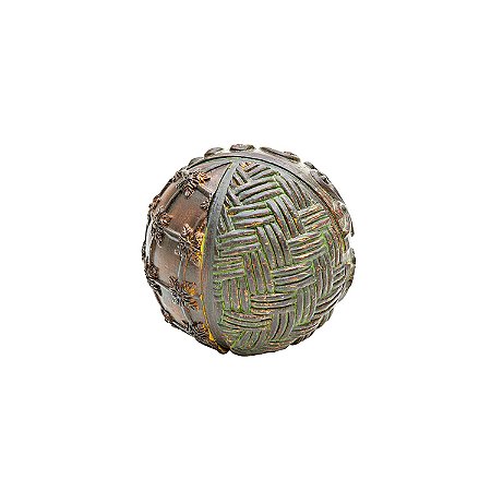 BOLA DECORATIVA DE RESINA- AVERMELHADA- 10 CM