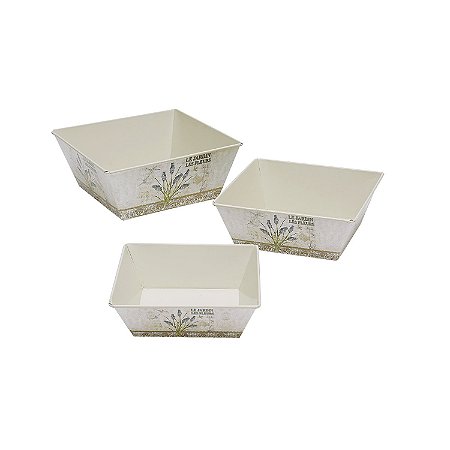 CJ DE CACHEPOTS DE FERRO 3 PCS