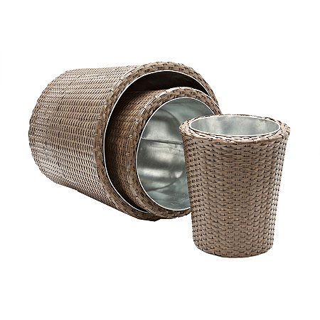 CONJUNTO DE VASOS DE FIBRA SINTETICA 3 PCS