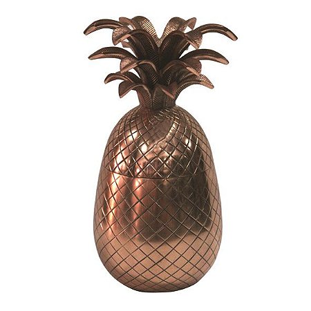 PECA DECORATIVA - ABACAXI EM  COBRE 17CM X 39CM